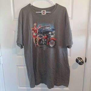 Harley Davidson Men’s Size 2XL Gray Hollywood Vintage Classic Motorcycle Shirt